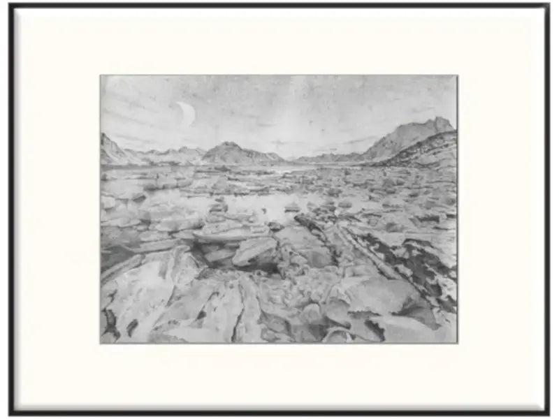 A Moon Made of Ice – Arktische Schwarzweiß-Landschaft von Katrin Laade auf Spitzbergen